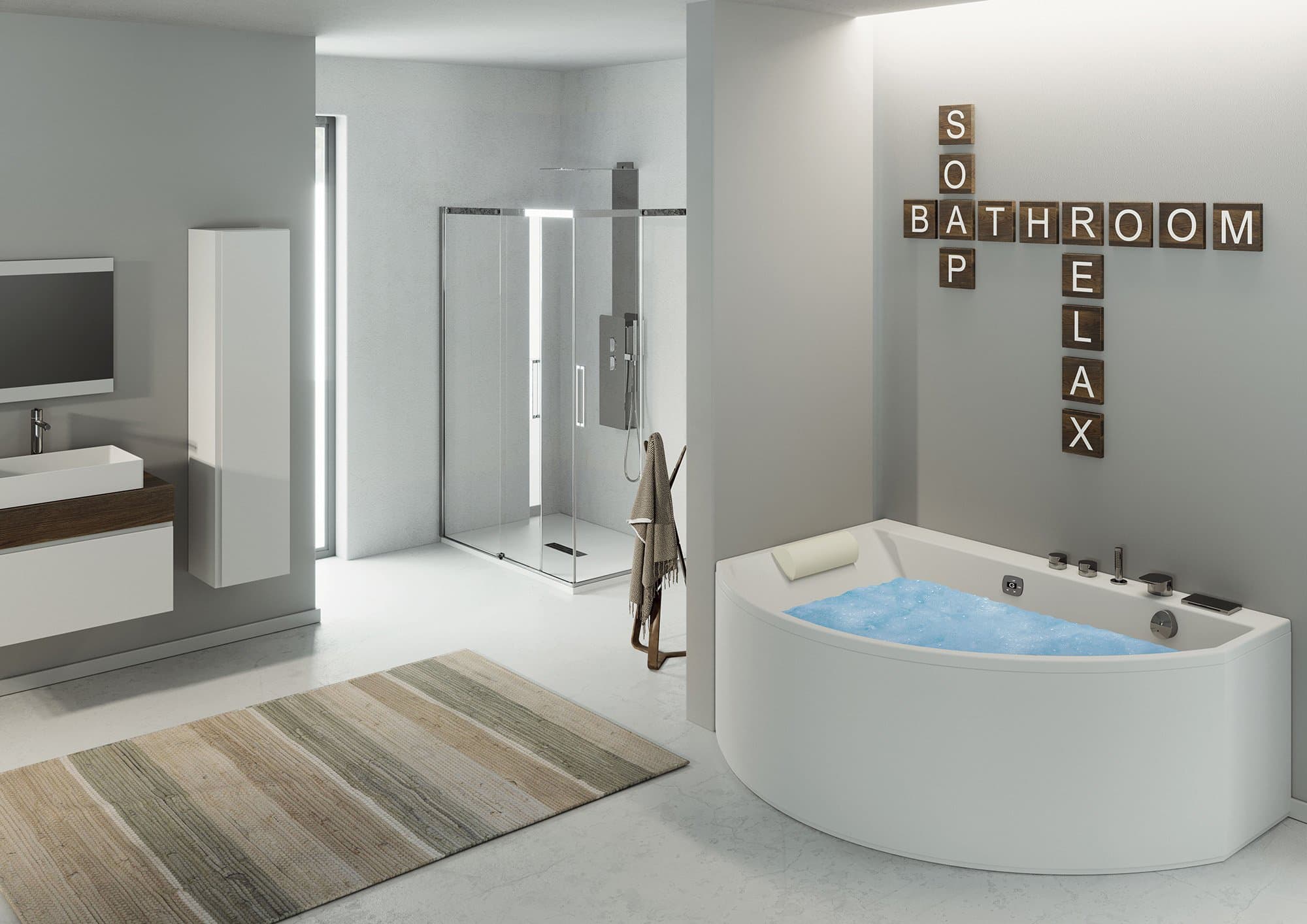 Photo du modèle Baignoire balnéo droite KINÉDO CONGA