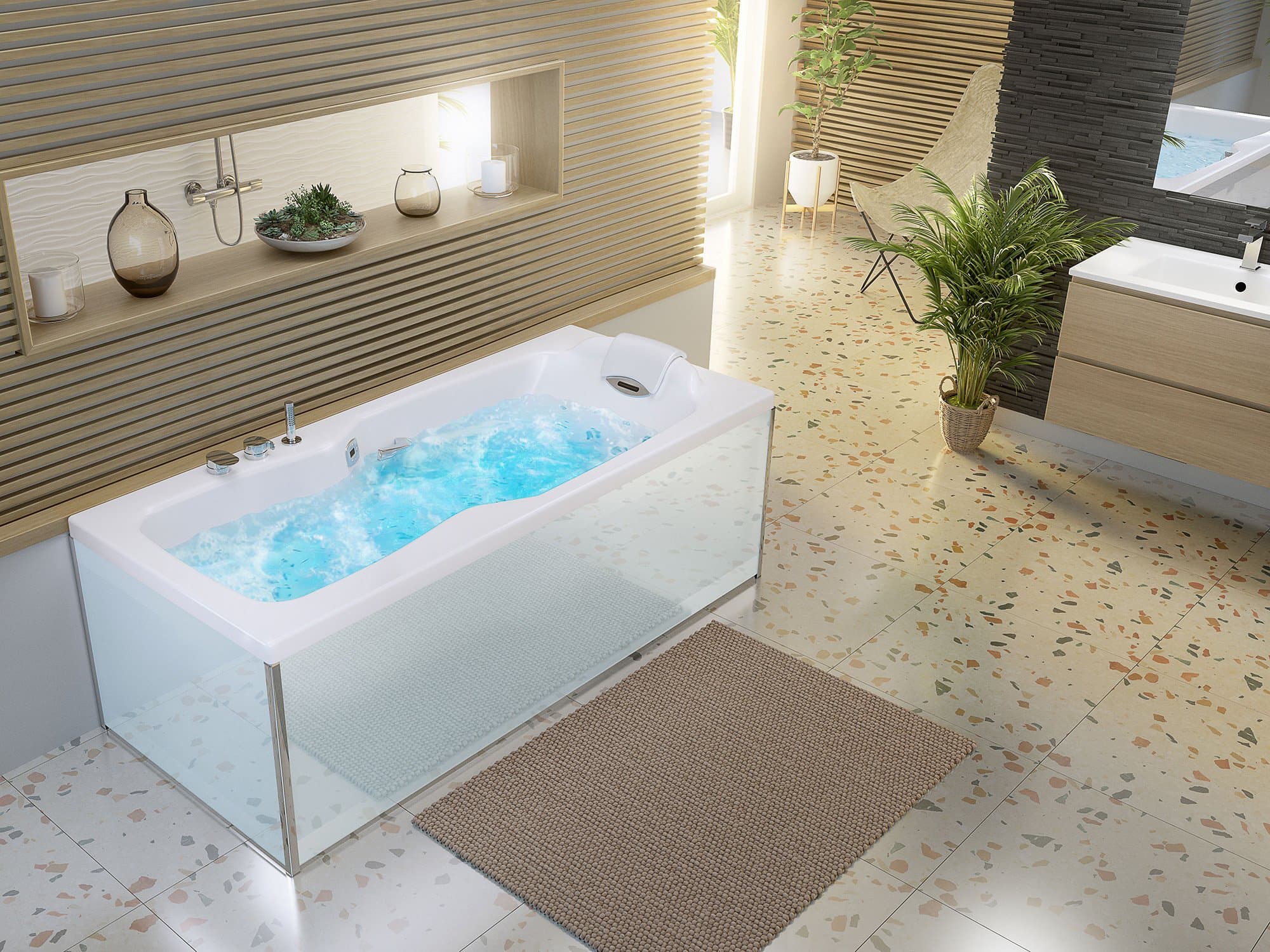 Photo du modèle Baignoire balnéo droite KINÉDO KINEPLUS