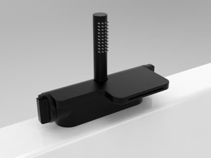 Robinetterie thermostatique KAPPA noir mat cascade de remplissage intégrée